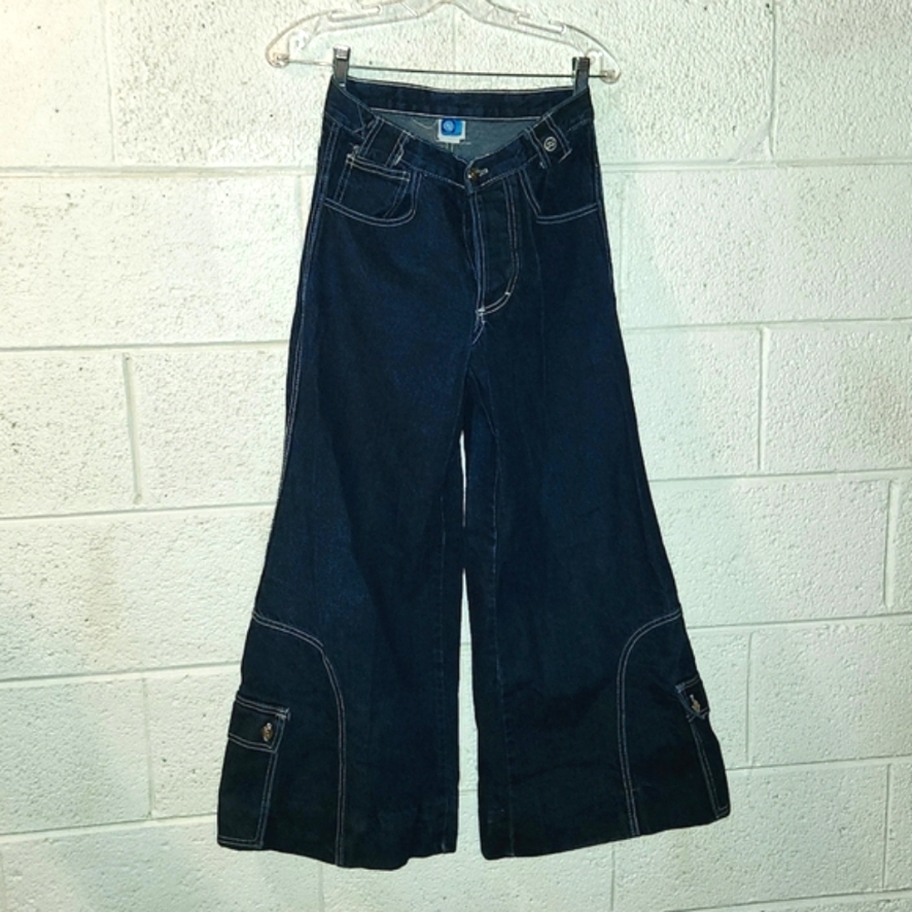 Vintage Y2K Wide Leg Cargo Jeans